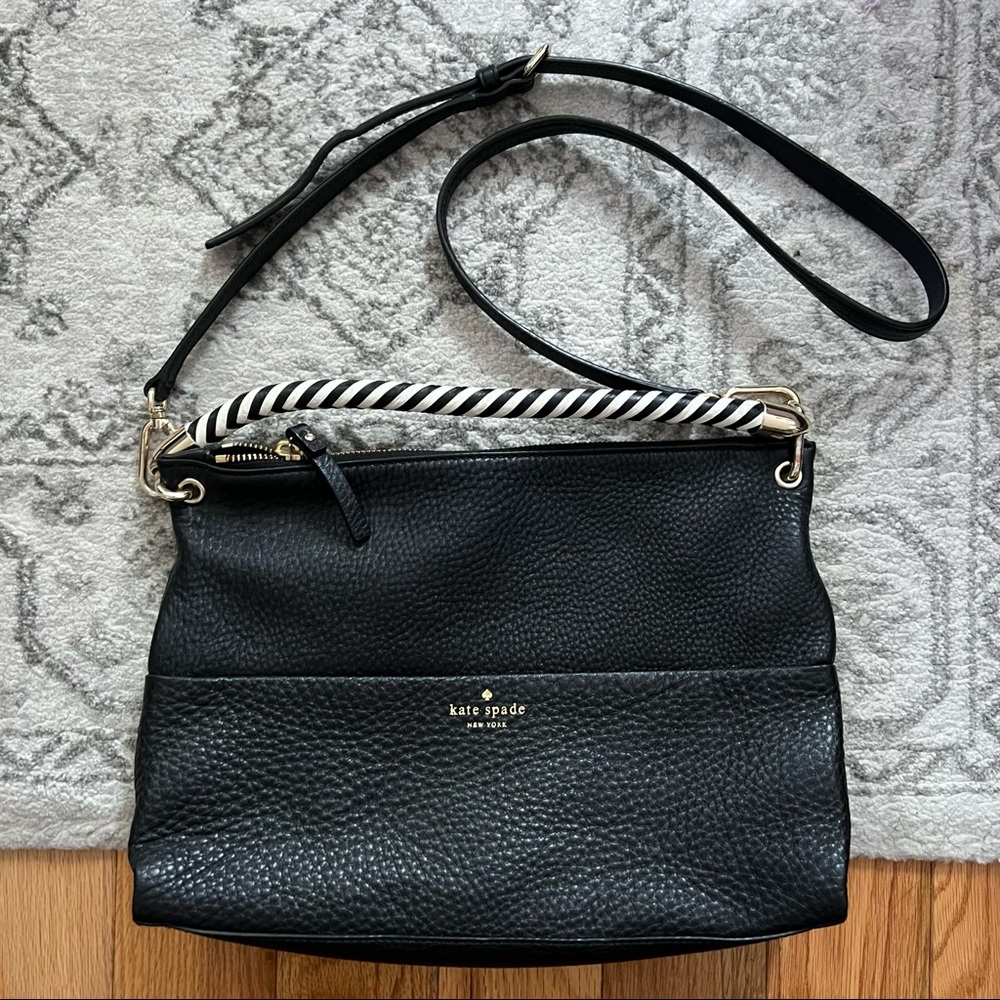 Kate Spade Black Pebbled Leather Crossbody Bag